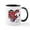 White/Black Inside, variant on CafePress - Snoopy Mustache You Mugs - 11 oz Ceramic Mug - Novelty Coffee Tea Cup