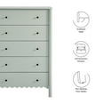 thumbnail image 3 of Dresser Drawer Chest, Green, Wood, Hotel Bedroom, Modern Contemporary, HB37720, 3 of 8