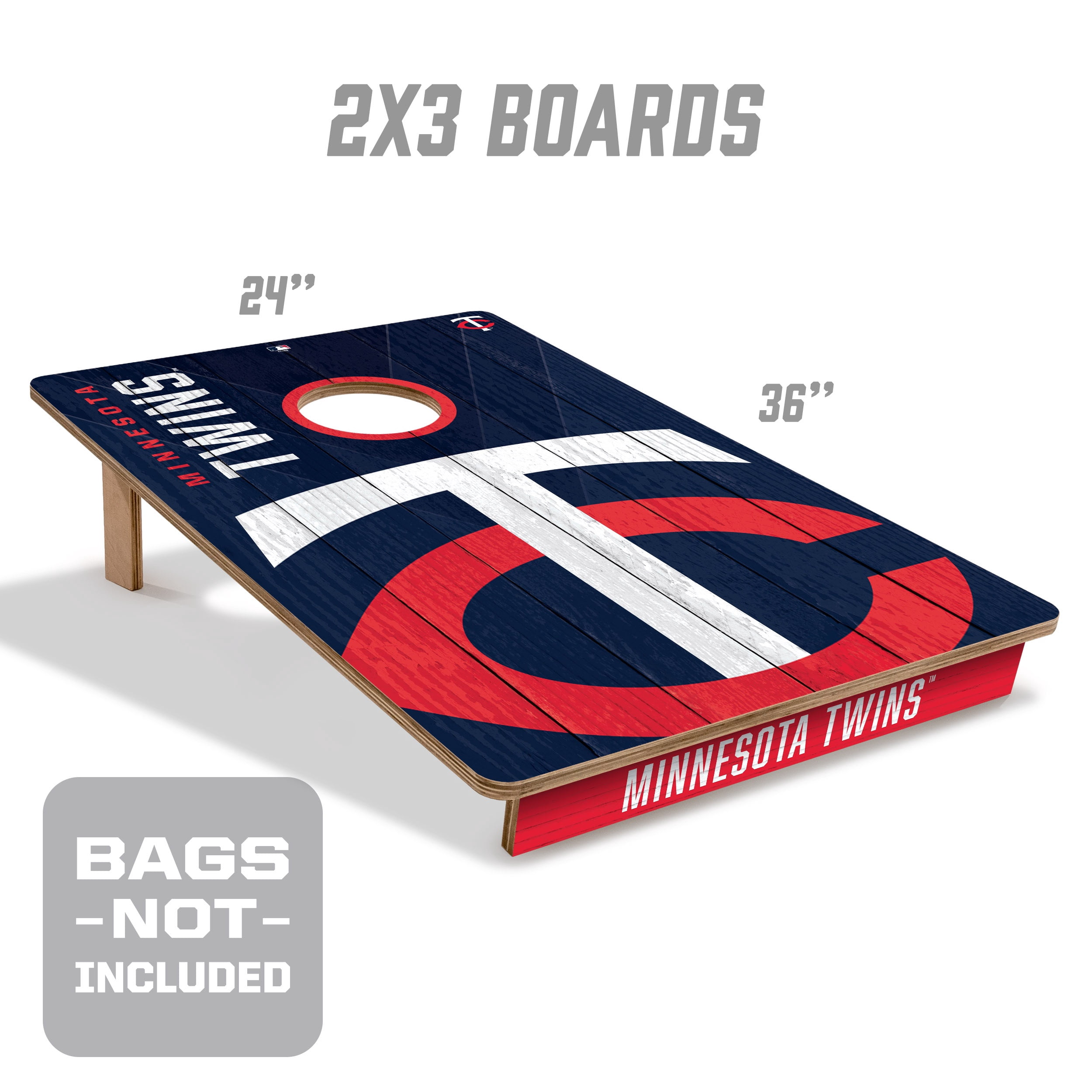 YouTheFan MLB Minnesota Twins 2' x 3' Cornhole Game No Bags