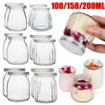 thumbnail image 2 of Baking Glass Bottles with Lid Honey Yogurt Pudding Glass Bottle DIY Wishing Bottle Mini Cup Jelly Milk Food Storage Container, 2 of 10