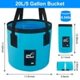 thumbnail image 2 of Cubo plegable BIDFUL de 5 galones con asa para acampar, etc., 2 of 6
