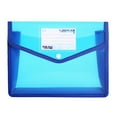 thumbnail image 2 of Cqxid Office&Craft&Stationery Plastic File Folders Legal Size 2 Pcs Expandable Document Folder With Snap Button Closure A4 Expanding File Wallet Envelopes Pouch With Label Pocket Blue, 2 of 5