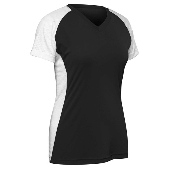 Champro Infinite V-Neck Short Sleeve Softball Jersey Women's Black
