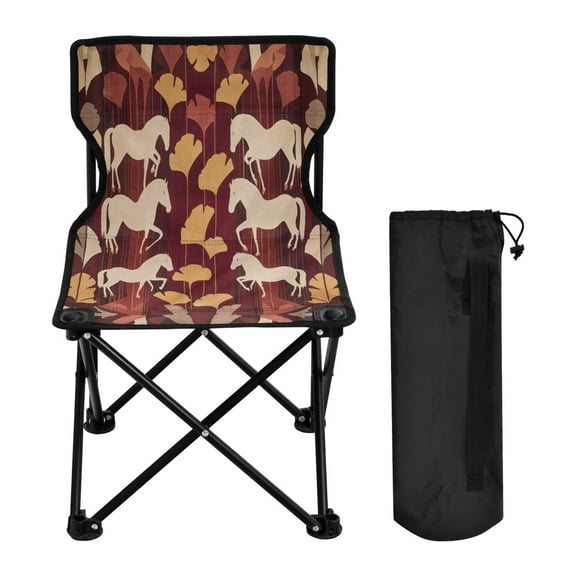 BZSMCE Camping Chairs Modern Equine Elegance Pattern Folding chair