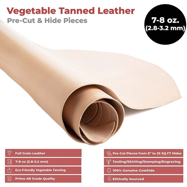 Genuine Finished Leather Sheets for Crafts Full Grain Buffalo Leather  Tooling Leather Crafts Tooling Sewing Hobby Workshop Crafting Leather Hides  Tan