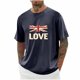 thumbnail image 1 of Tops para hombre, blusas y camisas de cuello redondo y manga corta para hombre, blusas casuales de moda con cuello redondo y manga corta para hombre, blusas de poliéster para hombre, 1 of 4