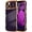 Dark Purple, variant on MYKOMI for iPhone 13 Case for Women Girls, Cute Wave Frame Curly Shape with Love Heart Pattern Raised Camera Protection Cover Luxury Plating Shockproof Phone Case for iPhone 13