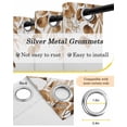 thumbnail image 6 of Brown Yellow Eucalyptus Leaves Blackout Curtains, Light Blocking Print Window Curtains, Watercolor Spring Summer Botanical Thermal Insulated Window Drapes for Living Room 2 Panels, 84"W x 84"L, 6 of 9