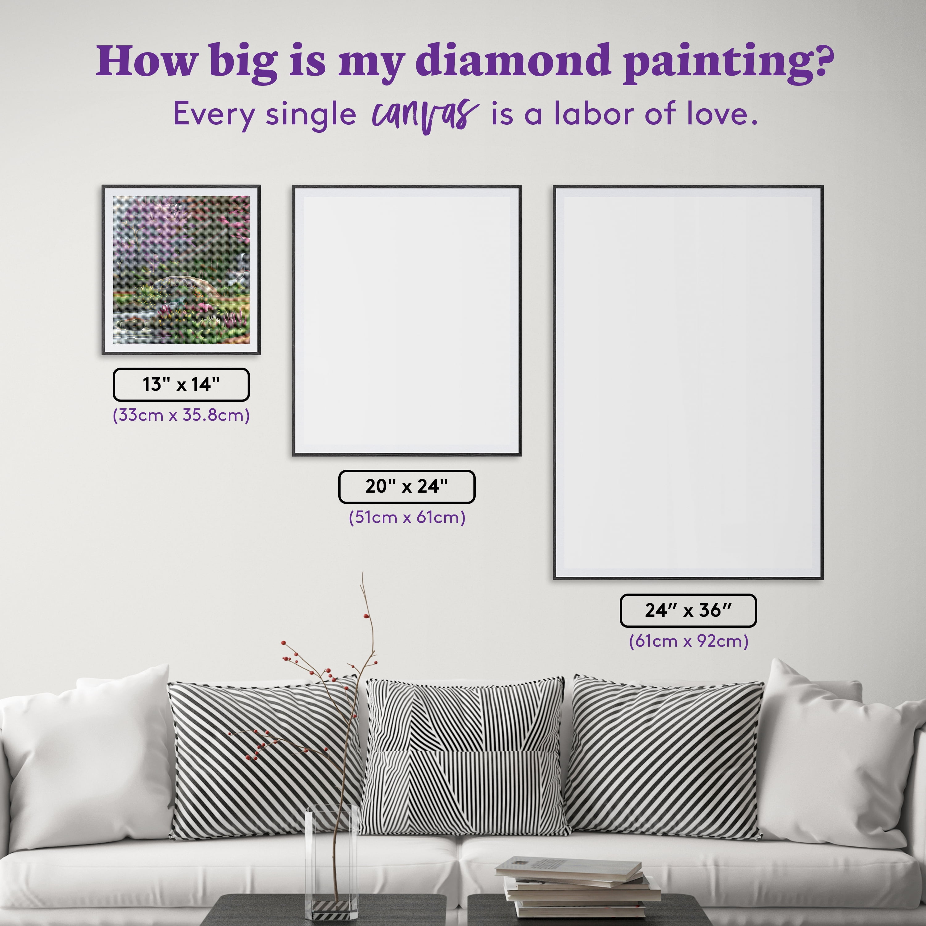 DIAMOND ART CLUB® Reflections of Faith Diamond Painting Kit, Fun DIY Crafts for Adults, Round Diamond Art Canvas by Thomas Kinkade, 13" x 14" (33 cm x 35.8 cm)