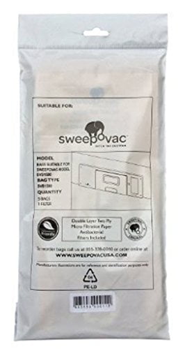 Sweepovac re-usable Vacuum Bag Replacement HEPA Filter 
