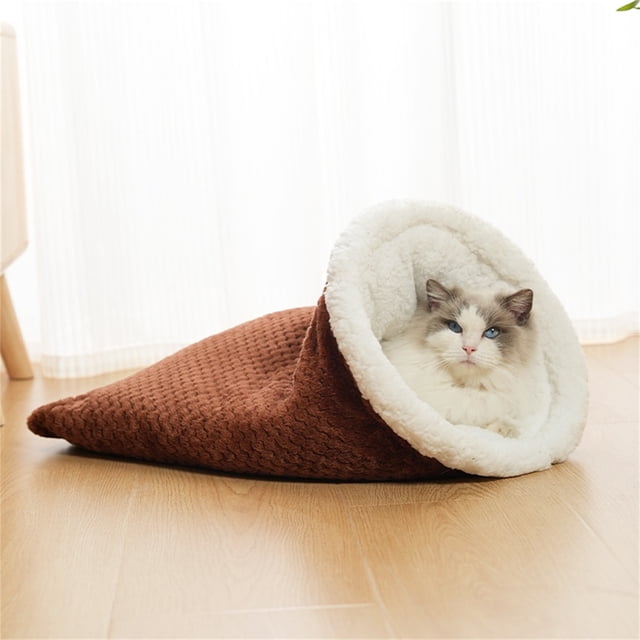 Saco de Dormir Cálido y Acogedor para Gatos | Cama para Perros Pequeños y Medianos | Lavable y Elegante | 1 Refugio