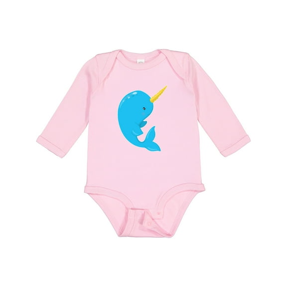 Inktastic Narwhal Boys or Girls Long Sleeve Baby Bodysuit