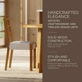 thumbnail image 6 of Open Box Maven Lane Willow Rustic Dining Chair, Natural with Taupe Linen Fabric, Set of 2, 6 of 7