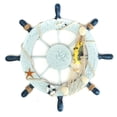 thumbnail image 1 of SHISUYAN Nautical Beach Boat Ship Steering Wheel Fishing Net Shell Home Wall Decor (Fish), 1 of 5