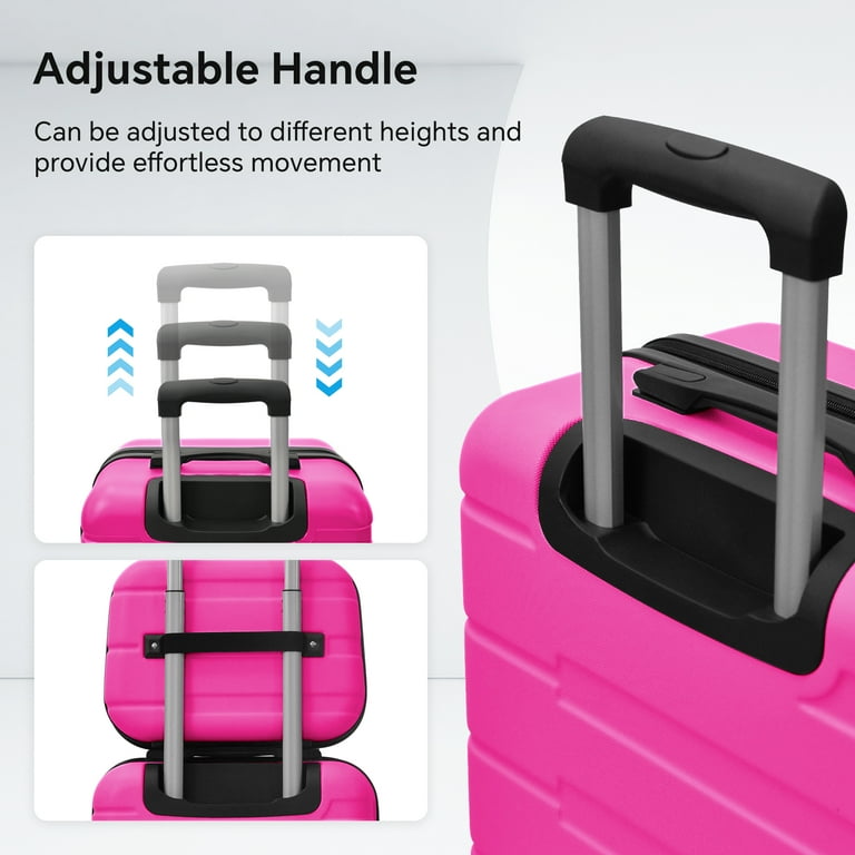 ZAP! 4 Piece Hardside Luggage Set, Spinner Wheels, TSA Lock, Rose