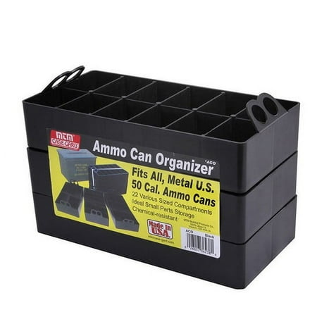 Mtm Ammo Can Organizer 3 Plastic Trays Black