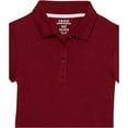 thumbnail image 2 of IZOD BURGUNDY Girls' School Uniform Short Sleeve Interlock Polo Shirt, US 3T, 2 of 2