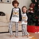 thumbnail image 2 of Nuevo conjunto navideño para padres e hijos con estampado de cervatillo a cuadros, pijama familiar de dos piezas con cabeza de ciervo a la moda europea y americana, 2 of 5