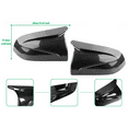 thumbnail image 3 of For Tesla Model 3 2016 2017 2018 2019 2020-2023 Car Replacement Rearview Mirror Cover Look Side Wing Mirror Caps OX Hron Style Gloss Black, 3 of 6