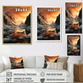 thumbnail image 4 of Designart "Brilliance Sunset Glacier Icy wall decor I" Landscape & Nature Floater Framed Canvas Wall Art, 4 of 7