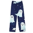 thumbnail image 4 of QIUOMBBP Women's Pajamas Halloween Turndown Collar Pockets Shirts and Pants 2 Piece Lounge Sets Novelty Graphic Sleepwear Outfits, Yellow, XL, 4 of 5