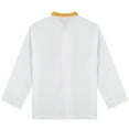 thumbnail image 4 of Aiihoo Adults Men Chef Jacket Stand Collar Long Sleeve Chef Shirt Restaurant Kitchen Jacket Coat Yellow 3XL, 4 of 7