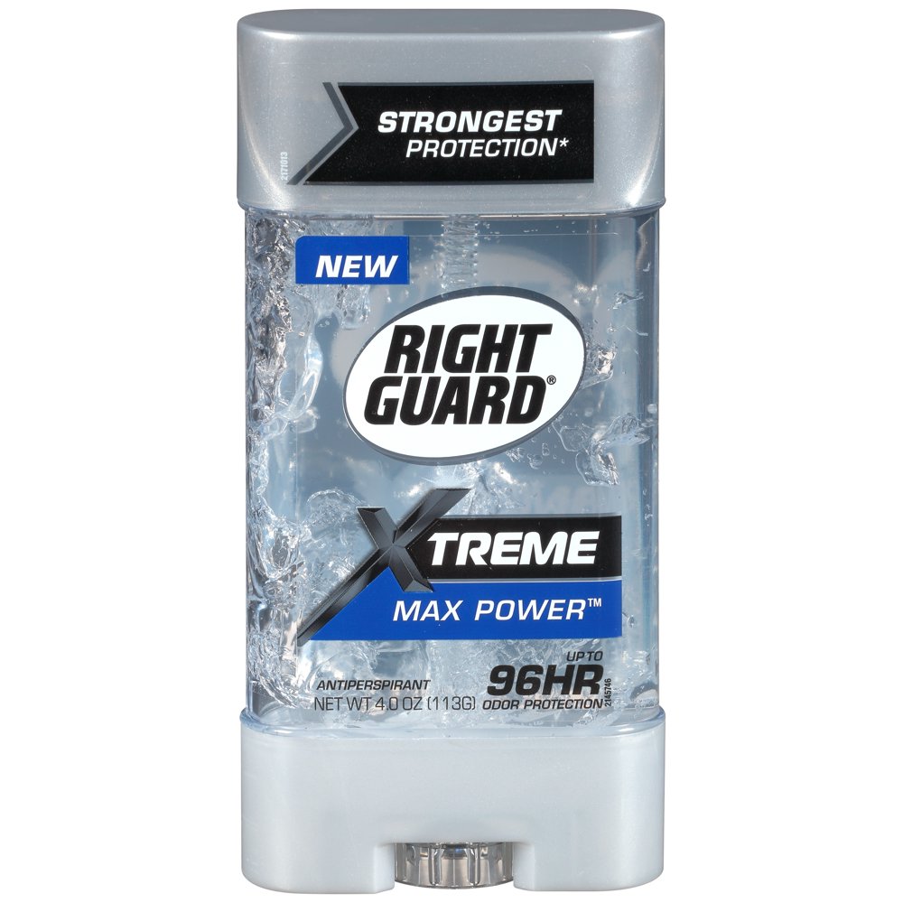 Right Guard Xtreme Antiperspirant Deodorant Gel, Max Power, 4 Ounce