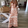 thumbnail image 1 of LOVZFMLL Robes Femmes Sans Manches Col en V Bandage Soirée Décontractée Longue Robe, 1 of 7