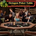 thumbnail image 3 of 8-Player Octagon Poker Table with Foldable Legs & Cup Holders, 3 of 8