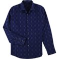thumbnail image 1 of Tasso Elba - Camisa con botones a cuadros para hombre, color azul, grande, 1 of 1