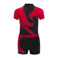 thumbnail image 3 of RUNQHUI Kids Boys Gymnastics Dance Performance Outfit Color Block Ballet Leotard with Shorts Set Burgundy 12, 3 of 5