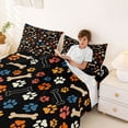 thumbnail image 3 of Erosebridal Kitten Dog Animal Bed Sheets, Black Orange King Sheets, 4 Pieces, 3 of 5