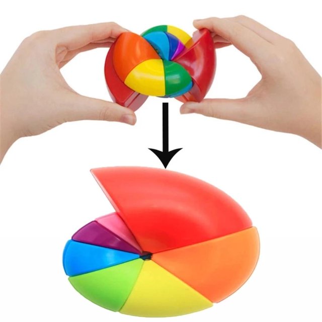 Nautilus Rainbow Cube Juguetes De Descompresión Para Niños Y Adultos Cubo Antiestrés Juguetes Educativos Vogacara FN006410-00
