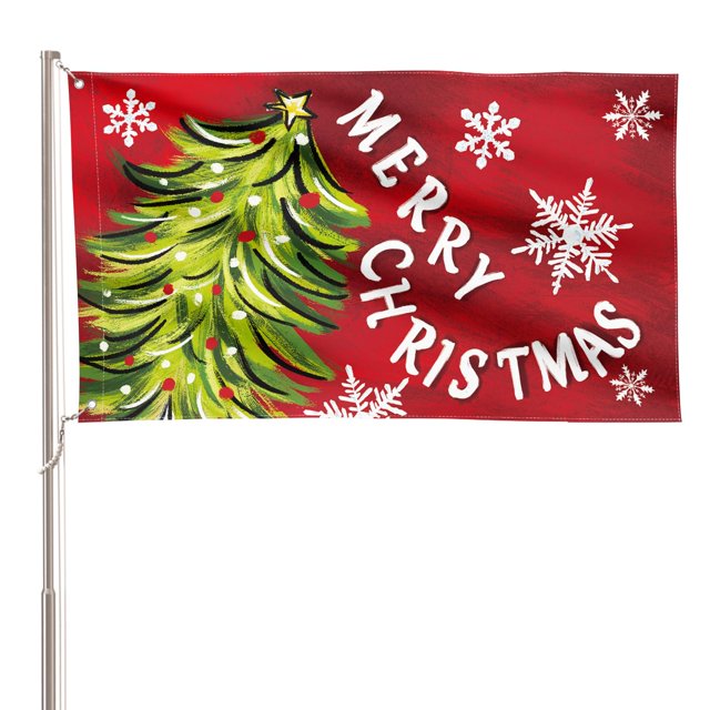 Cartel AVOIN colorlife Feliz Navidad, 91 x 152 cm, doble cara