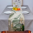 thumbnail image 4 of Table Runner Dresser Scarves 36 Inch Long, Bird Parrot Sits on Branch Plant Linen Dining Table Runners Retro Old Newspaper Tabletop Scarf for Wedding Holiday Party Kitchen, 4 of 7