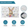 thumbnail image 6 of Bunny Easter Placemats Set of 6, Spring Floral Pastoral Wooden Placemats for Dining Table, Place Mats for Kitchen Tabletop, Waterproof Wipeable Dining Table Mats Set, 6 of 9