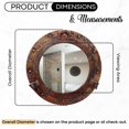 thumbnail image 4 of Rustic Copper Shipwrecked Premium Nautical Porthole Mirror | Nautical Bathroom Mirrors (10 Inches, Aluminum Mirror), 4 of 5