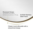thumbnail image 4 of Open Box ANDY STAR 24 Inch Round Circle Mirror w/ Stainless Steel Metal Frame, 4 of 8