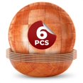 thumbnail image 1 of Juego de 6 ensaladeras de madera – Cuencos decorativos para cocina, cuencos grandes para servir para entretener, pequeños cuencos para aperitivos, sopa, frutero de 8 pulgadas para mostrador de cocina,, 1 of 5