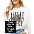 thumbnail image 2 of Game Day Camo Football Crewneck Sweatshirt for Men and Women, Black Sweatshirt, S, 2 of 8