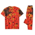 thumbnail image 5 of Family Halloween Pajamas Matching Sets Witch Hat Skeleton Short Sleeve Funny Pjs Ghost Skull Spooky Wide Leg Loungewear, Kids:5 Years, 5 of 5
