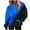 Blue, variant on Womens Fashion Hoodies Plus Size Color Block Long Sleeve Pullovers Fall Oversized Sweatshirts with Pocket