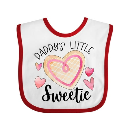 

Inktastic Daddy s Little Sweetie with Pink Heart Cookie Gift Baby Boy or Baby Girl Bib