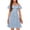Blue Stripe, variant on Arshiner Girls Dresses Summer Spaghetti Strap Cold Shoulder Ruffle Button Down A Line Dresses
