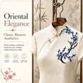 thumbnail image 2 of 2pcs Cherry Blossom Iron On Patches, Artrylin Embroidered Flower Applique Patches for Jackets, Backpacks, Jeans, Dresses, Hats & DIY Clothing Repair and Decoration (Blue), 2 of 4