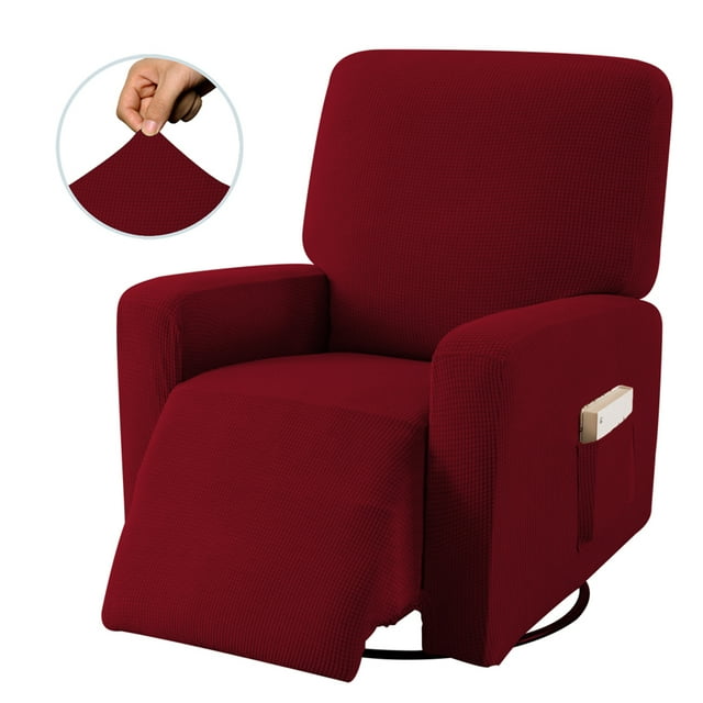 Housse de Fauteuil Inclinable avec Poches Portatives - 1 Pce Housse pour Sofa Chaise Fauteuil Inclinable - Housse de Protection de Meuble Extensible en Spandex Antidérapante