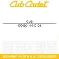 thumbnail image 6 of CUB CADET 490-110-C108 Blade Set 42" Decks RZT42 XT1-LT42 XT2-LX42 ZT1-42 Mowers, 6 of 9