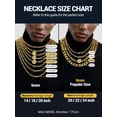 thumbnail image 6 of PROSTEEL Men Necklace 14K Gold Plated Figaro Chain for Pendant Mens Gift for Fathers Day Birthday Graduation Jewelry for Dad Son 4mm 24 inch Stainless Steel, 6 of 9