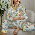 thumbnail image 6 of Logiee Skateboard Print Womens Pajamas Set,Long Sleeve Sleepwear,Button Down Lounge Set 2 Pieces,Soft Nightwear Pjs Set-X-Large, 6 of 7