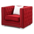 thumbnail image 2 of Glory Furniture Miami Velvet Chair in Red, 2 of 5